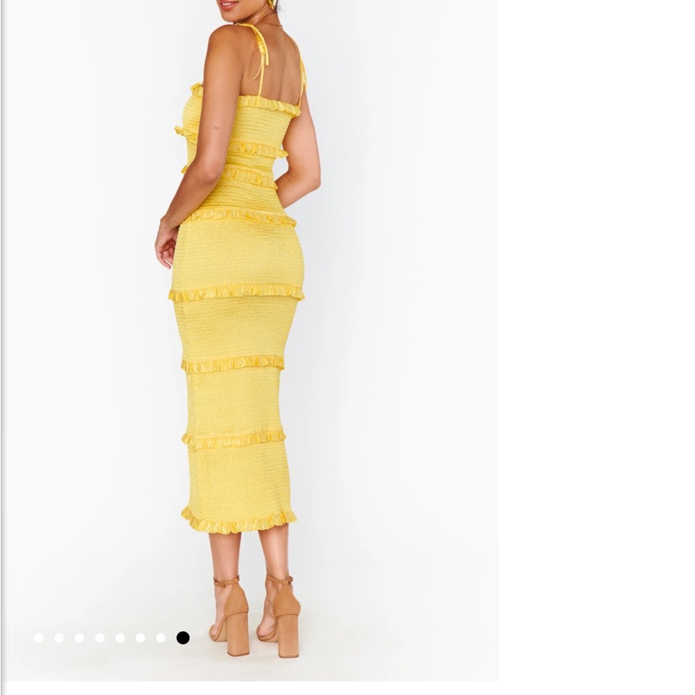 Show Me Your MuMu Sunny Yellow Midi Dress - Picture 2 of 2